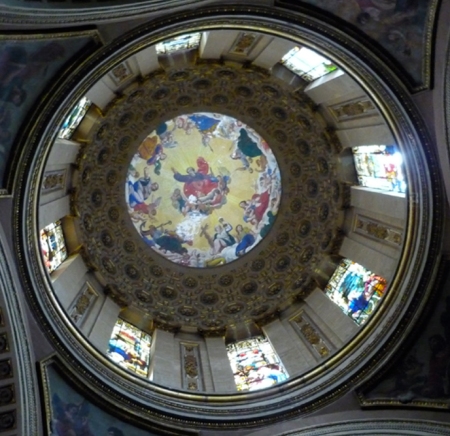 dome of church in downtown mexico city
